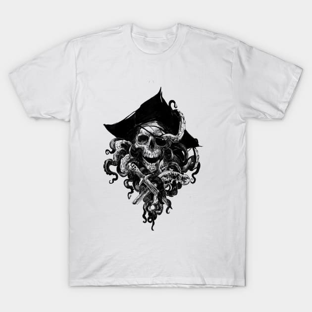 Pirate Skull transparent T-Shirt by Drawing_Sofa